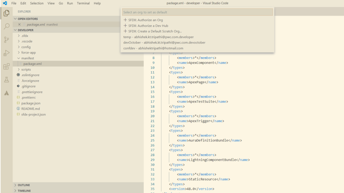 Visual Studio Code – Salesforce DX with GIT – Abhishek